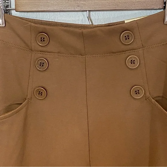 Max Studio London Chocolate Wide-Leg Sailor Womens Pants Trousers | Size S - Picture 5 of 12